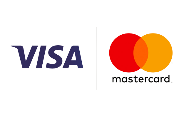 Visa and Mastecard logos